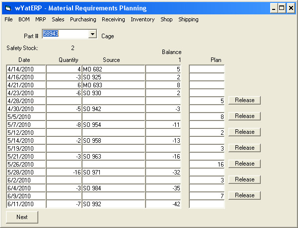 Material Requirements Planning